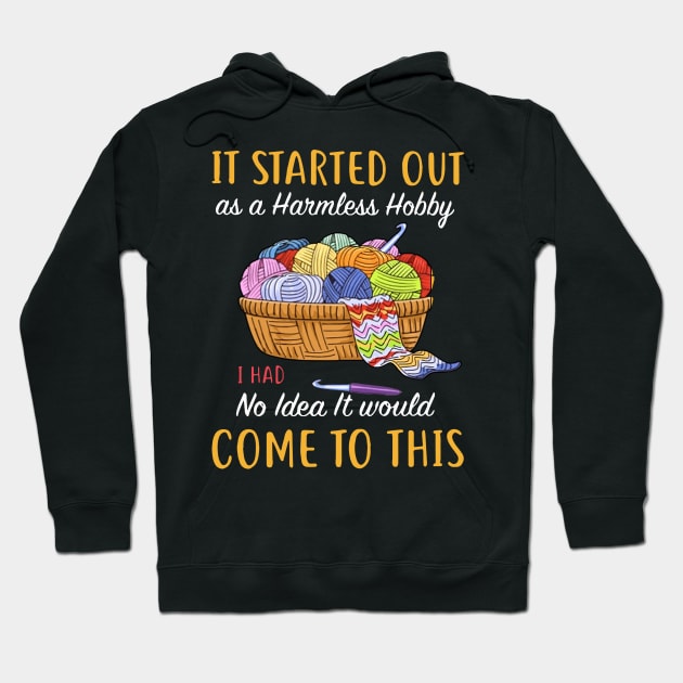 it started out as a Harmless hobby i had no idea it would come to this crochet Hoodie by erbedingsanchez